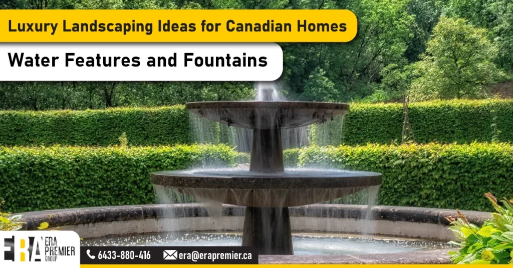 2. Water Features and Fountains (Luxury Landscaping Idea)