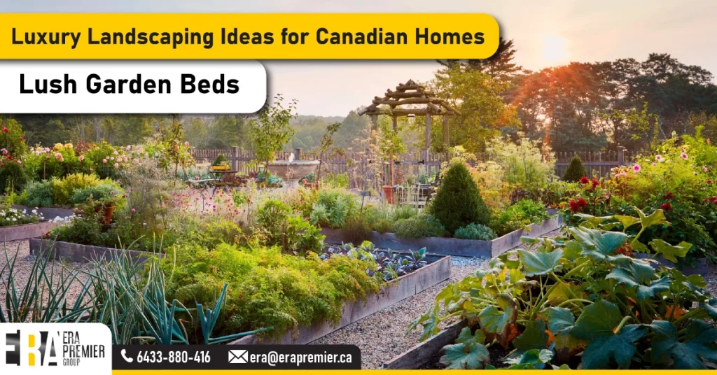 3. Lush Garden Beds (Luxury Landscaping Idea)