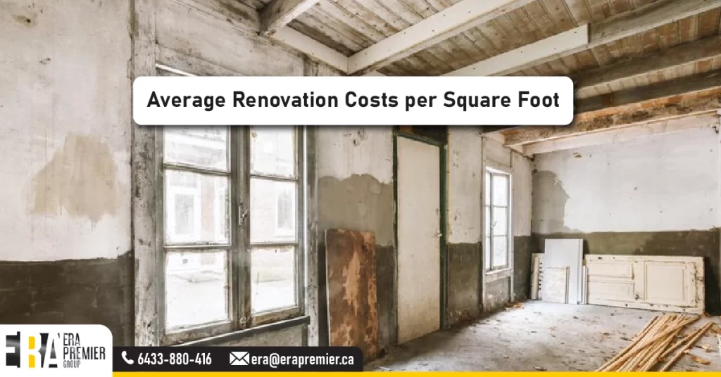Average Renovation Costs per Square Foot