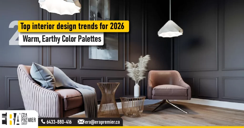 Top interior design trends for 2026: 2️⃣ Warm, Earthy Color Palettes